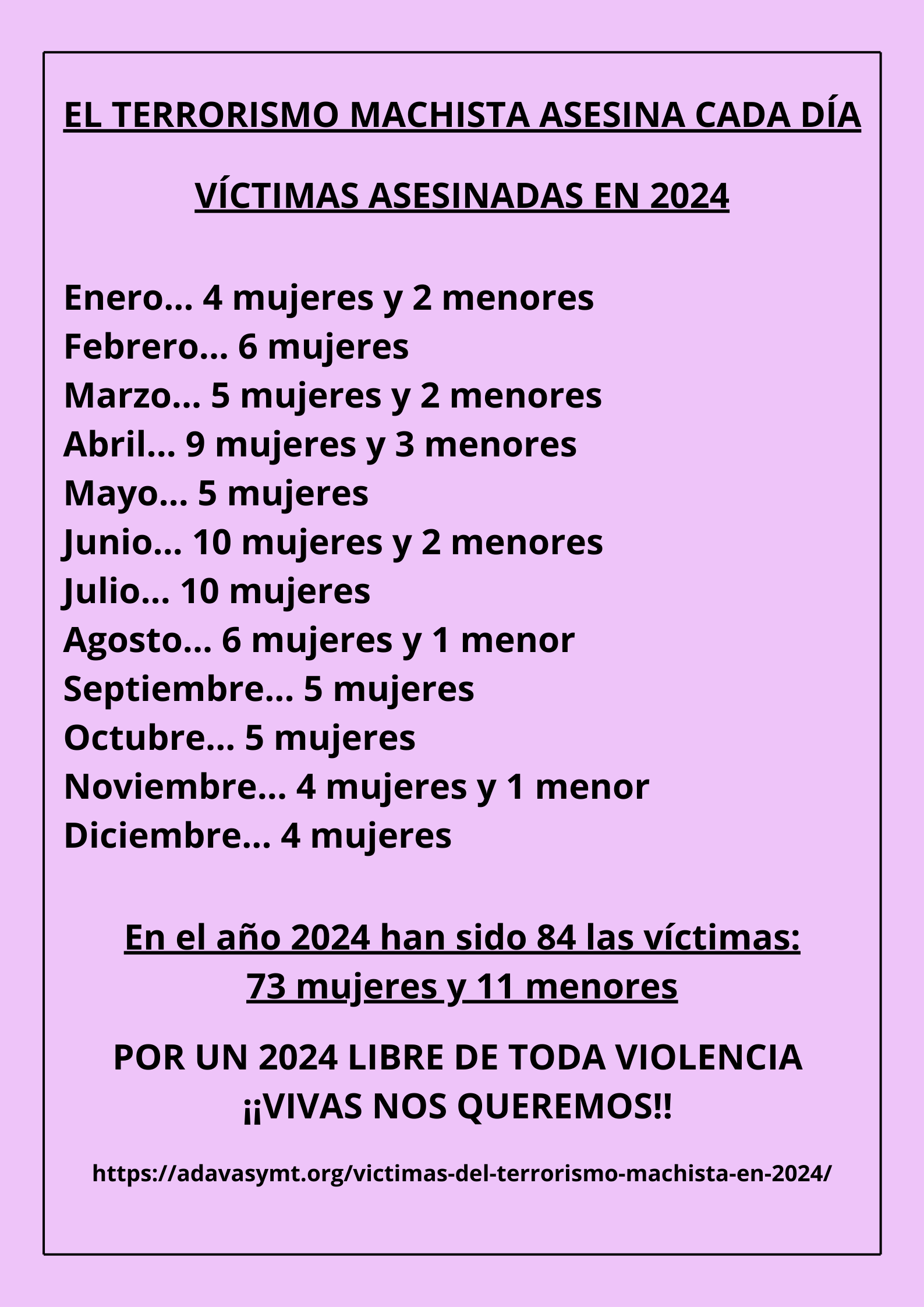 EL TERRORISMO MACHISTA ASESINA CADA DÍA